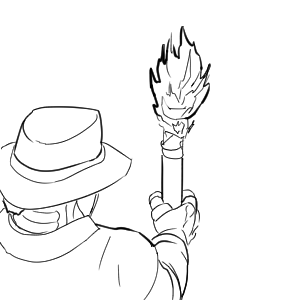 ci si addentrò illuminando la cavità buia con una fiaccola.