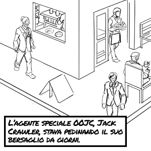 Ecco che il ragazzo seduto davanti al suo pc cambia nuovamente fantasia, immaginandosi un'altro personaggio: L'agente secreto 00JC Jack Crawler, intento a pedinare il suo bersglio, un individuo assai misterioso.